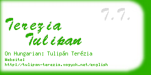 terezia tulipan business card